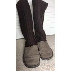 Keen Auburn Boot Suede Leather  Sweater Slip On Tall Boot Size 6.5. Brown EU 37